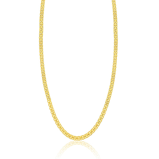 Chunky Yellow Gold Layering Necklace | The Drop 17