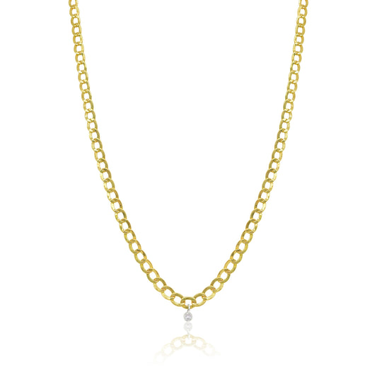 Chunky Yellow Gold and Bezel Link Chain | The Drop 17