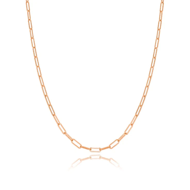 Rose Gold 5mm Paperclip Chain