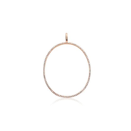 Oval Diamond Charm