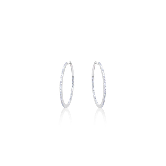 Diamond Encrusted Inside Out Hoops