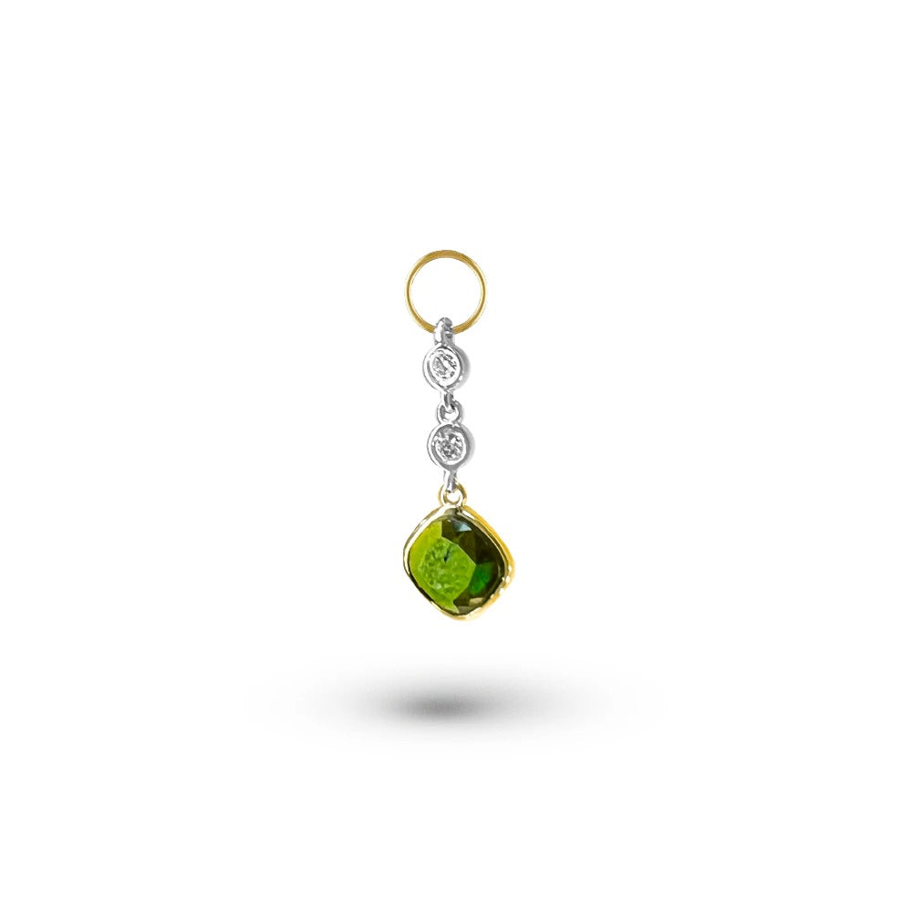 Drop Green Chrome Charm with Diamond Bezel | Online Exclusive
