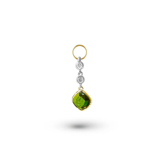 Drop Green Chrome Charm with Diamond Bezel | Online Exclusive