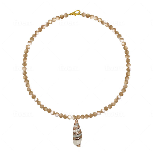 Mother of Pearl Bead Necklace with Shell