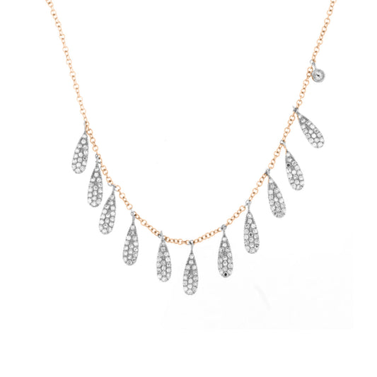 Pink Gold Diamond Necklace