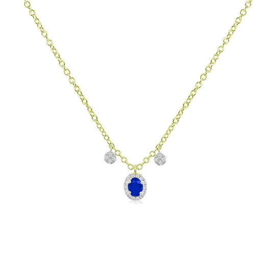 White Gold Gold Opal Diamond Necklace