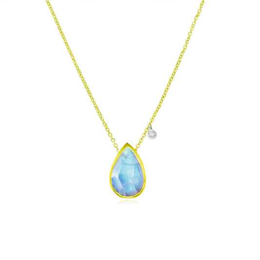 June Birthstone | Moonstone Pear Necklace
