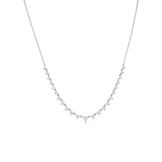 White Gold 1 Carat Diamond Necklace