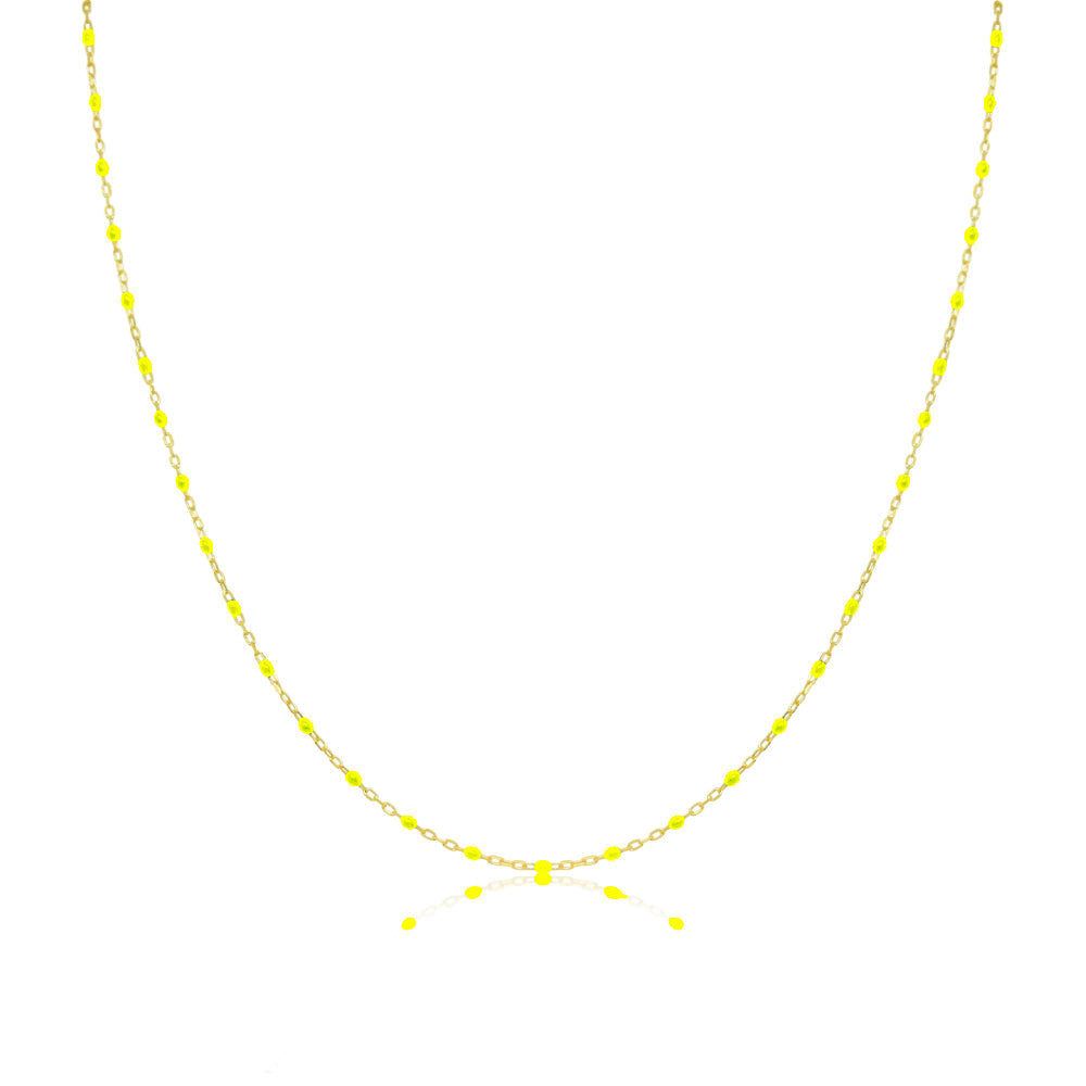 Yellow Enamel Gold Chain