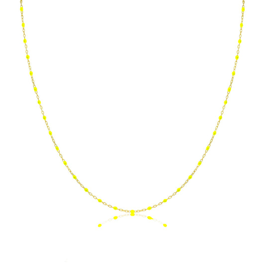 Yellow Enamel Gold Chain