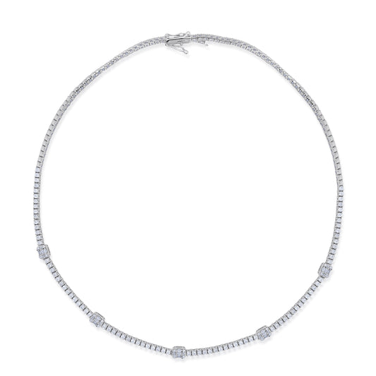 White Gold Diamond Illusion Necklace *ONLINE EXCLUSIVE*