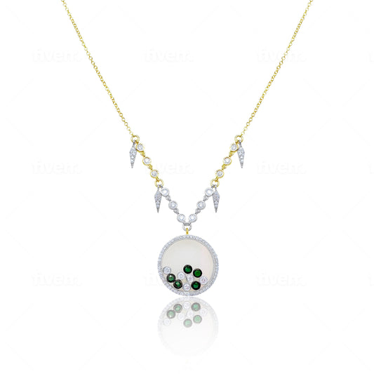 Black and White Diamond Shaker Neckalce