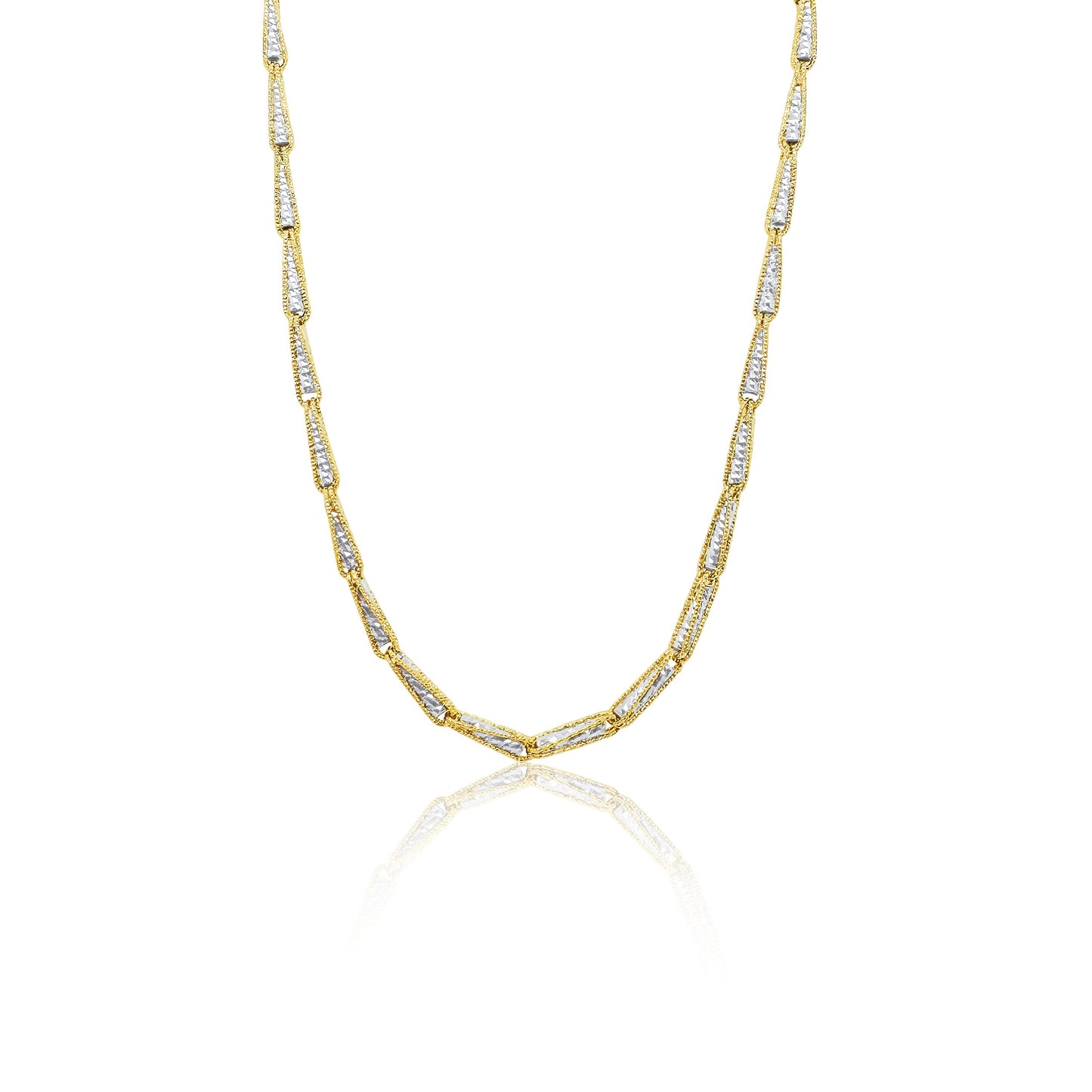 Yellow Gold Necklace Triangular Necklace