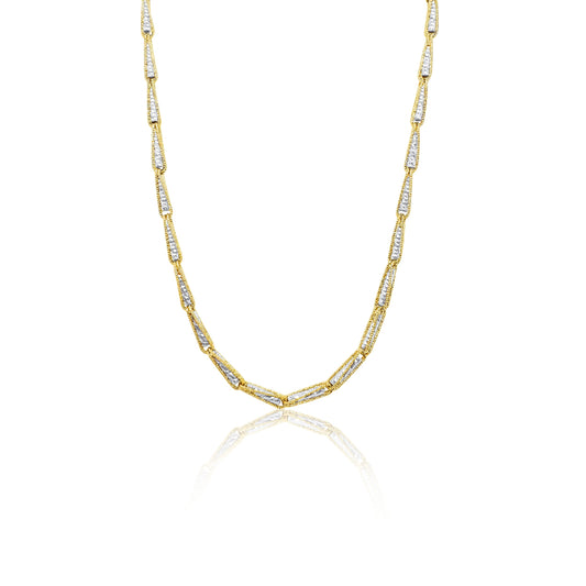 Yellow Gold Necklace Triangular Necklace