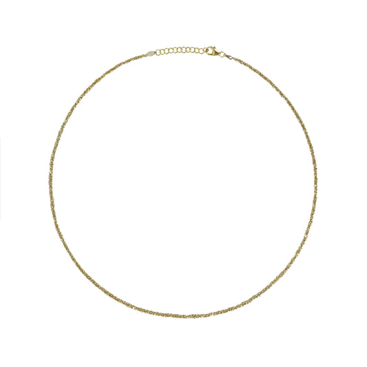 Yellow Gold Plated  Cluster Layering Chain